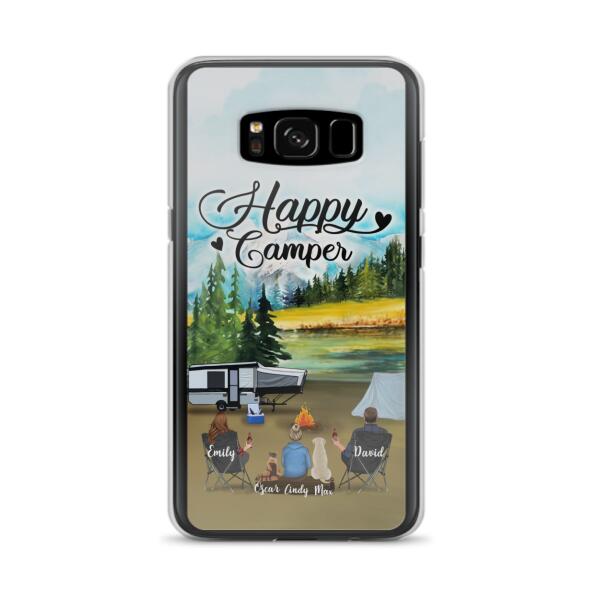 Custom Personalized Camping Phone Case - Parents With 1 Kids And 2 Pet —  CusGifts