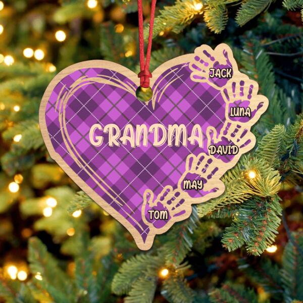 Custom Personalized Grandma Ornament - Up to 10 Kids - Best Gift For Family