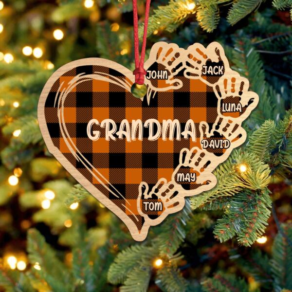 Personalized Grandma Ornament - Up to 10 Kids - Best Gift For Family