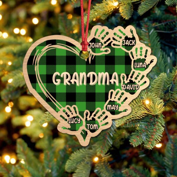 Personalized Grandma Ornament - Up to 10 Kids - Best Gift For Family