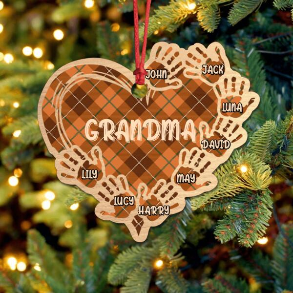 Custom Personalized Grandma Ornament - Up to 10 Kids - Best Gift For Family