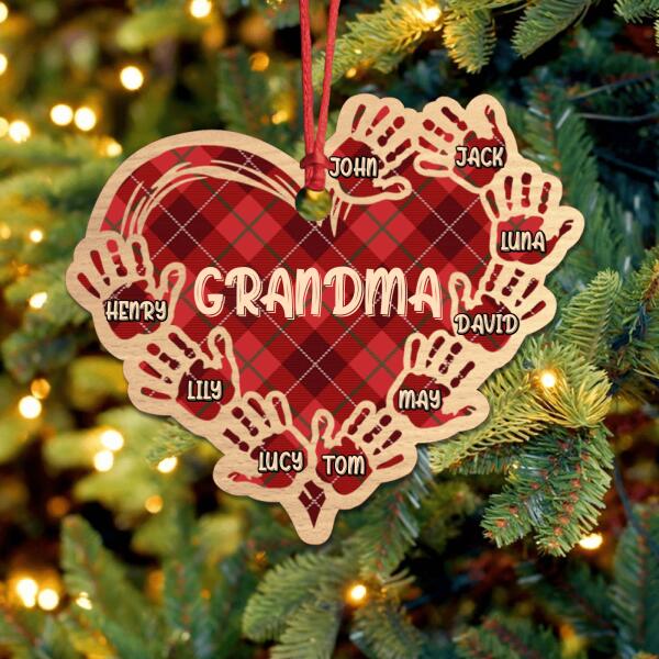 Personalized Grandma Ornament - Up to 10 Kids - Best Gift For Family