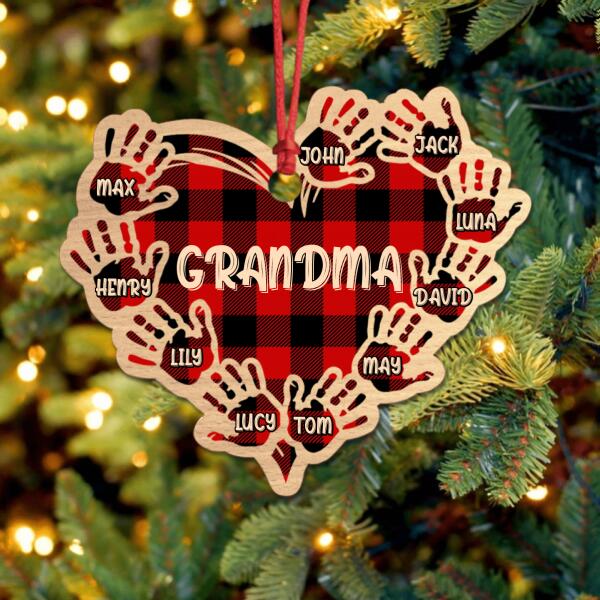 Personalized Grandma Ornament - Up to 10 Kids - Best Gift For Family