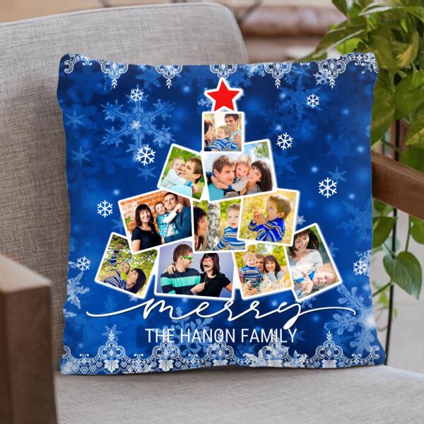 Custom Personalized Christmas Family Tree Pillow Cover - Best Gift For The Whole Family