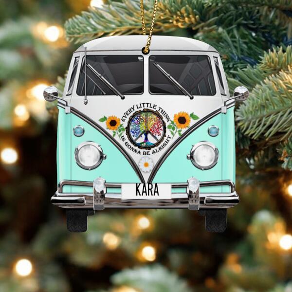 Custom Personalized Car Ornament - Best Gift Idea For Christmas - Every Little Thing Is Gonna Be Alright