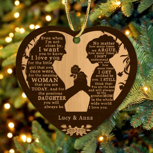 Custom Personalized Mom And Daughter Ornament - Best Gift For Family