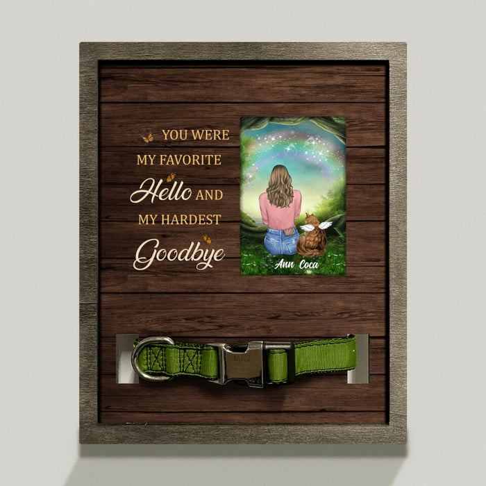 Personalized Memorial Pet Loss Frame - Adult/ Couple With Upto 4 Pets - Memorial Gift Idea For Dog/ Cat Lover - I'll Miss You For The Rest Of Mine