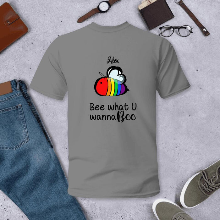 Custom Personalized Bee T-shirt Gift For LGBT - Bee What U Wanna Bee - DBHOL1