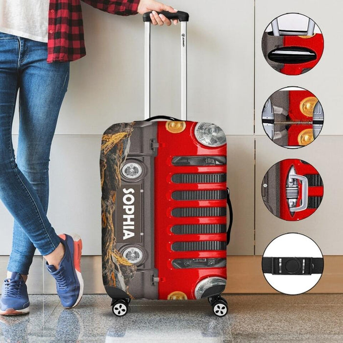 Custom Personalized Off-Road Suitcase Luggage Cover - Gift For Off-road