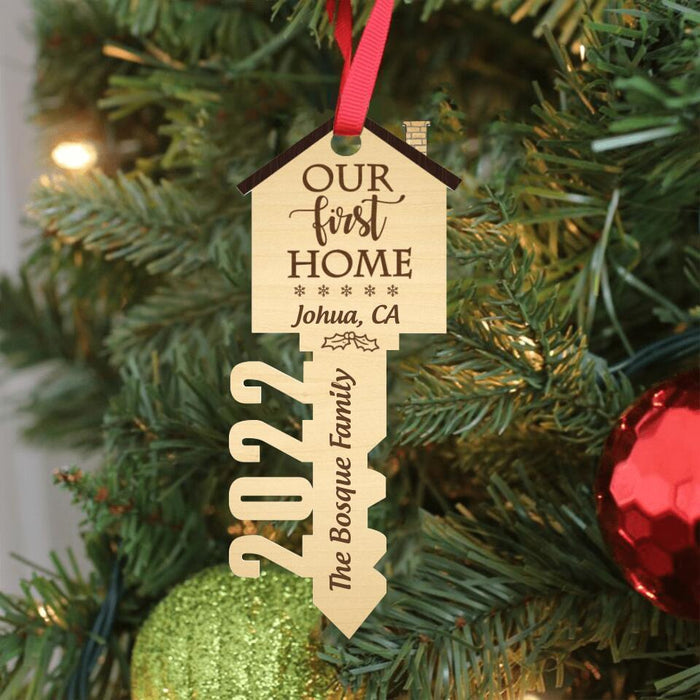 Custom Personalized New Home Ornament 2022 - Best Gift For Family - Our First Home