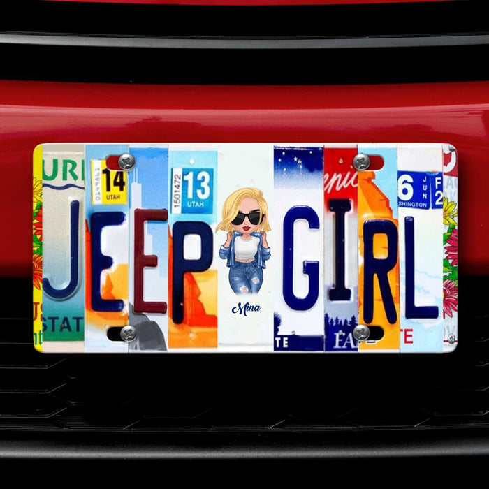 Custom Personalized Off-road Girl License Plate - Gift Idea For Friend