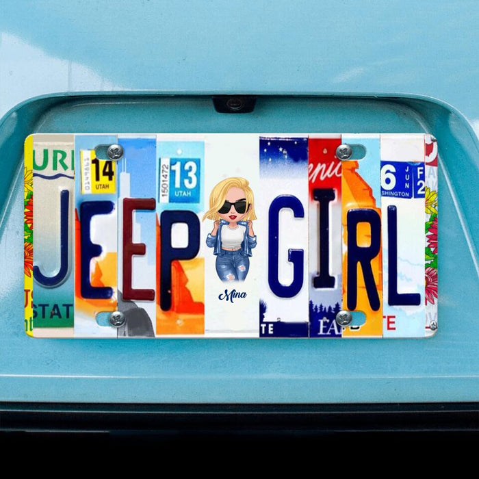 Custom Personalized Off-road Girl License Plate - Gift Idea For Friend