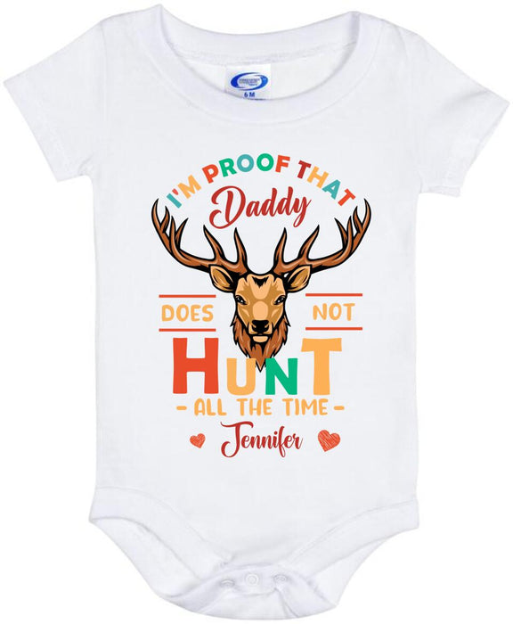 Personalized Daddy Baby Onesie - Gift Idea For Father's Day 2023 - Daddy Doesn't Hunt All The Time