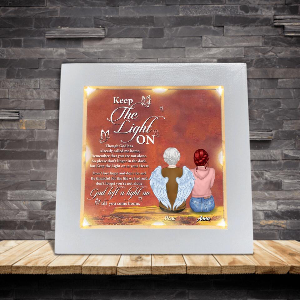Custom Personalized Memorial Mom/Dad Frame With Led - Memorial Loss Of ...