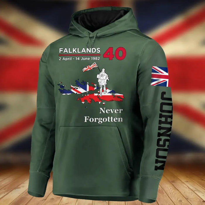 Custom Personalized Veteran All-Over Print Hoodie - Gift Idea For Veteran - Never Forgotten