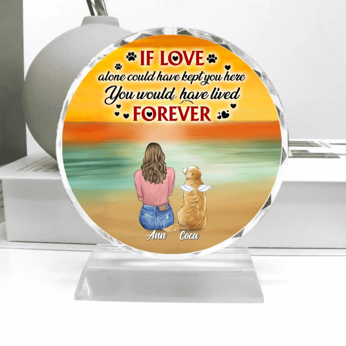 Custom Personalized Memorial Pet Crystal Pendulum - Memorial Gift For Dog/Cat Lover - Man/ Woman/ Couple With Upto 4 Pets - Best Friends Are Never Forgotten