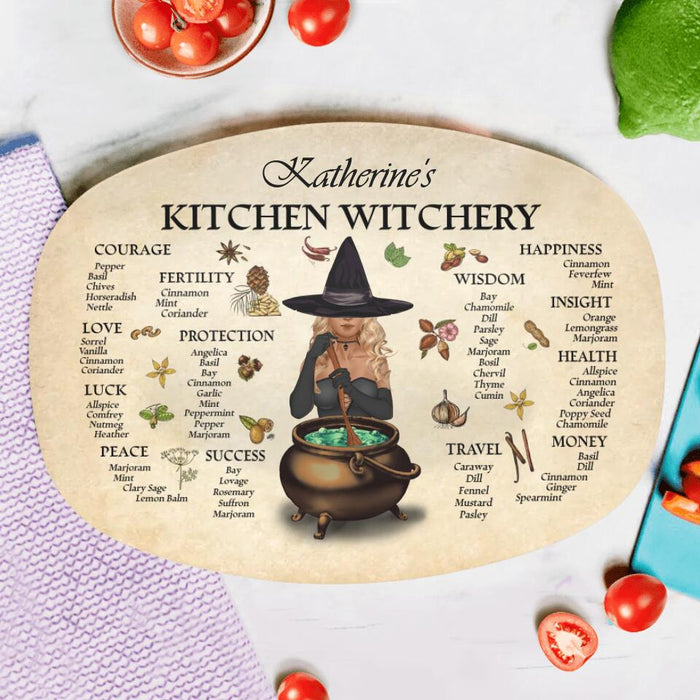 Custom Personalized Witch Serving Platter - Gift Idea For Friends/Sisters/Wiccan Decor/Pagan Decor -  Kitchen Witchery