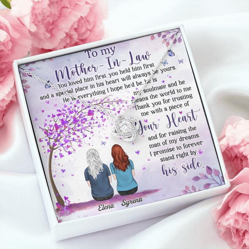 Custom Personalized To Mother-In-Law Necklace - Gift Idea For Mother-In-Law - Thank You For Trusting Me With A Piece Of Your Heart