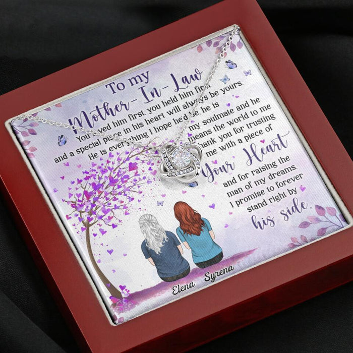 Custom Personalized To Mother-In-Law Necklace - Gift Idea For Mother-In-Law - Thank You For Trusting Me With A Piece Of Your Heart