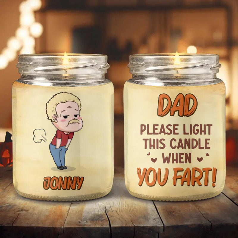 Personalized Funny Candle - Mother's Day/Father's Day  Funny Gift Idea - Please Light This Candle When You Fart