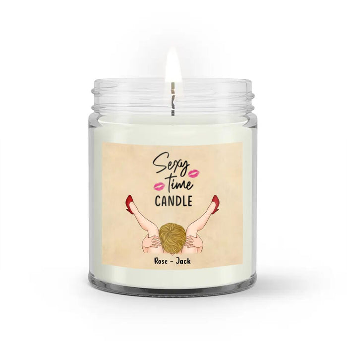 Custom Personalized Couple Candle - Gift Idea For Couple, Gift For Him - Sexy Time Candle