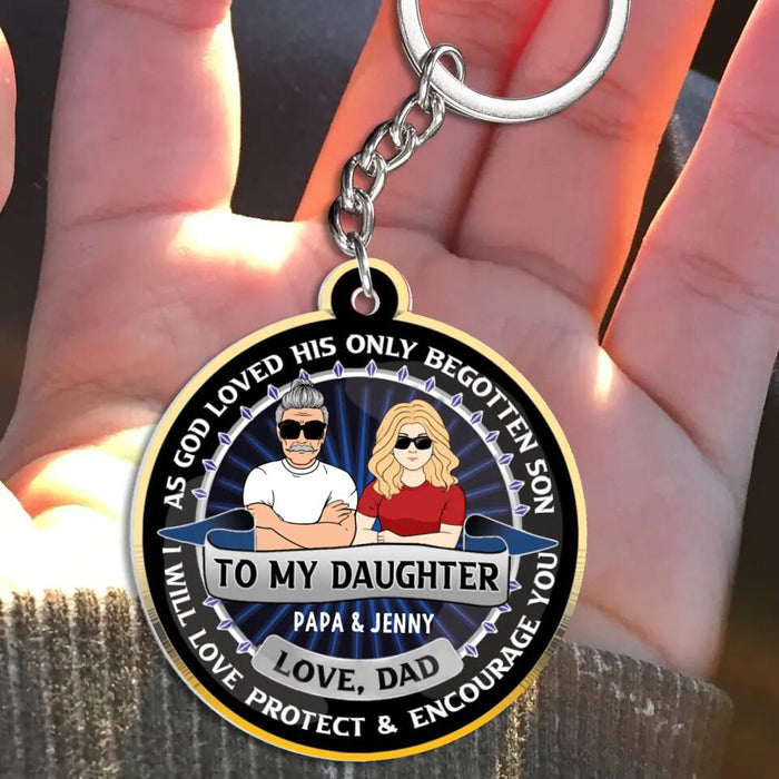 Custom Personalized Mom/Dad Acrylic Keychain - Gift Idea For Mother's Day/Father's Day