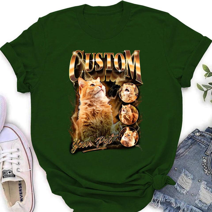 Personalized Cat Custom Image T-shirt - Gift Idea For Cat Lover - Upload Photo