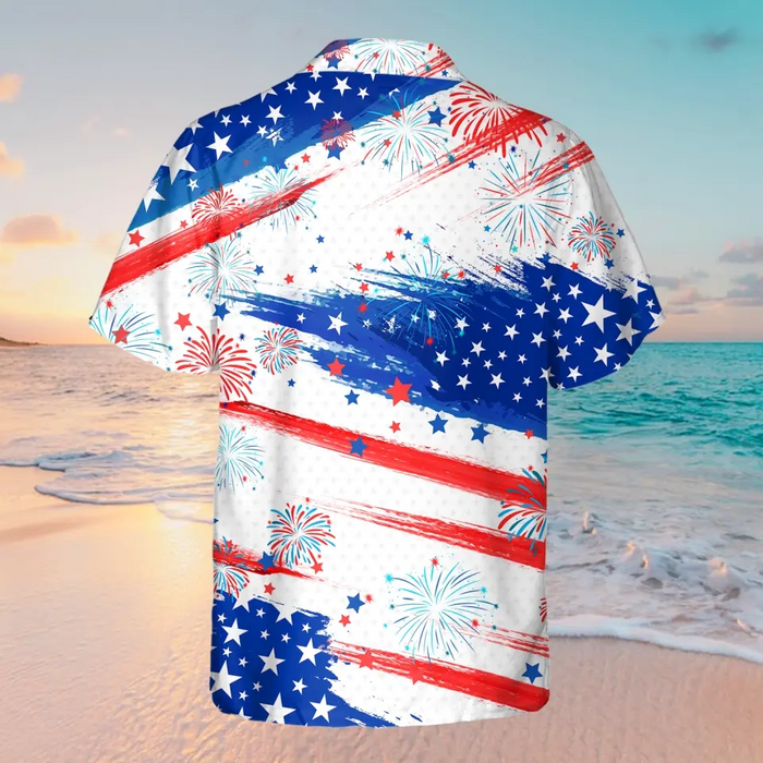 Custom Personalized 4th Of July Hawaiian Shirt - Gift Idea For Father/Friends/ Independence Day - Just Here To Bang