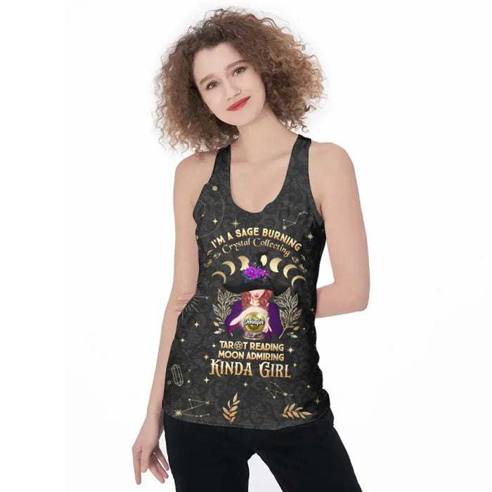 Custom Personalized Witch AOP Tank Top/Leggings - Gift Idea for Witch Lovers - I'm A Sage Burning Crystal Collecting