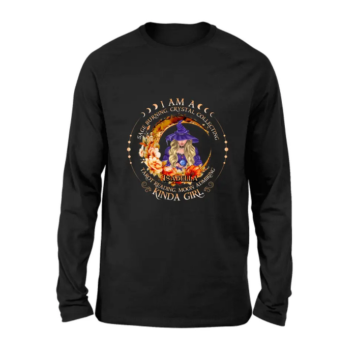 Personalized Witch Shirt/Hoodie - Gift Idea For Halloween - I Am A Sage Burning, Crystal Collecting, Tarot Reading, Moon Admiring Kinda Girl