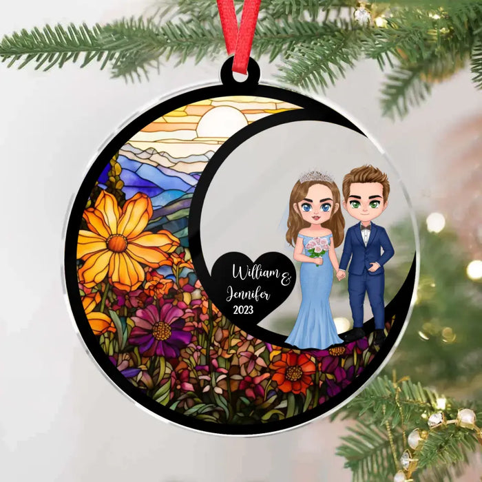 Personalized Couple Acrylic Ornament - Gift For Couple/ Christmas/ Wedding