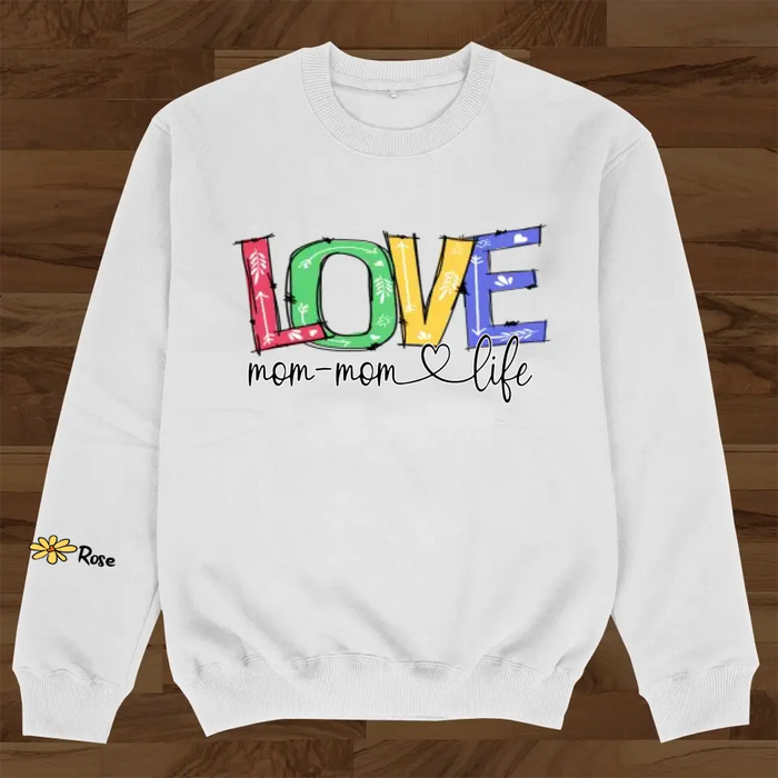 Custom Personalized Love Grandma Life All-Over Print Sweater - Upto 10 Children - Christmas Gift Idea for Grandma